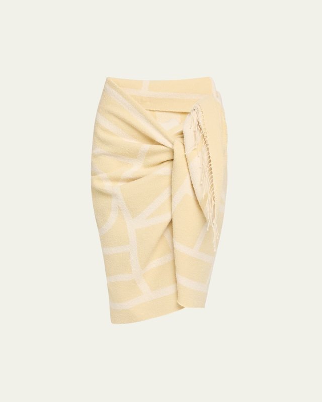 Monogram Jacquard Sarong Coverup